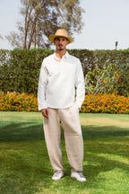 Beige Linen Pants