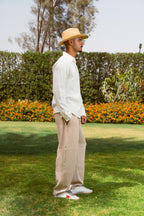 Beige Linen Pants