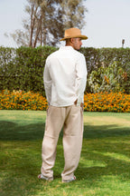 Beige Linen Pants