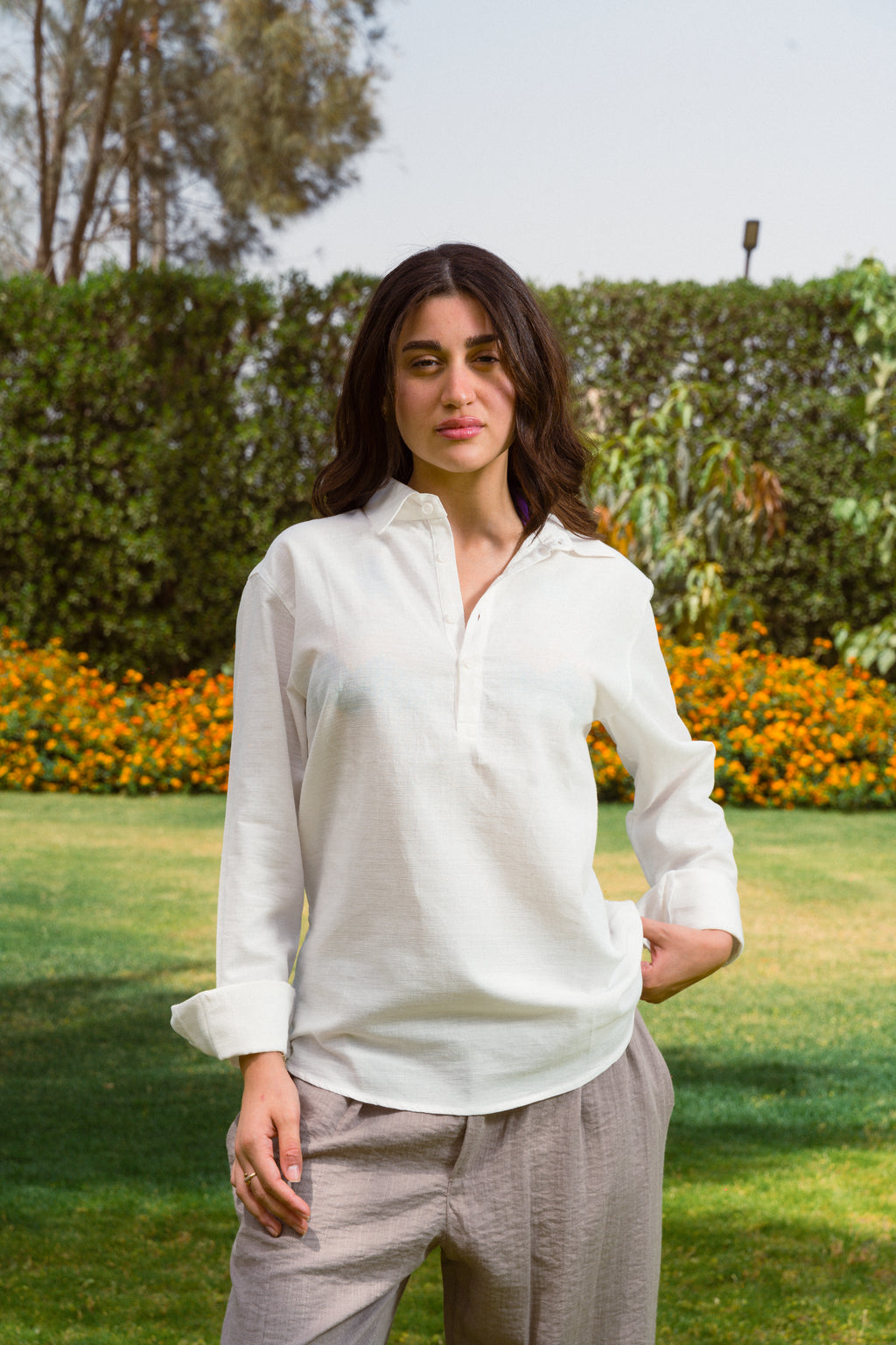 Linen Polo Shirt