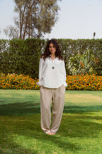 Beige Linen Pants