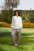 Brown Linen Pants