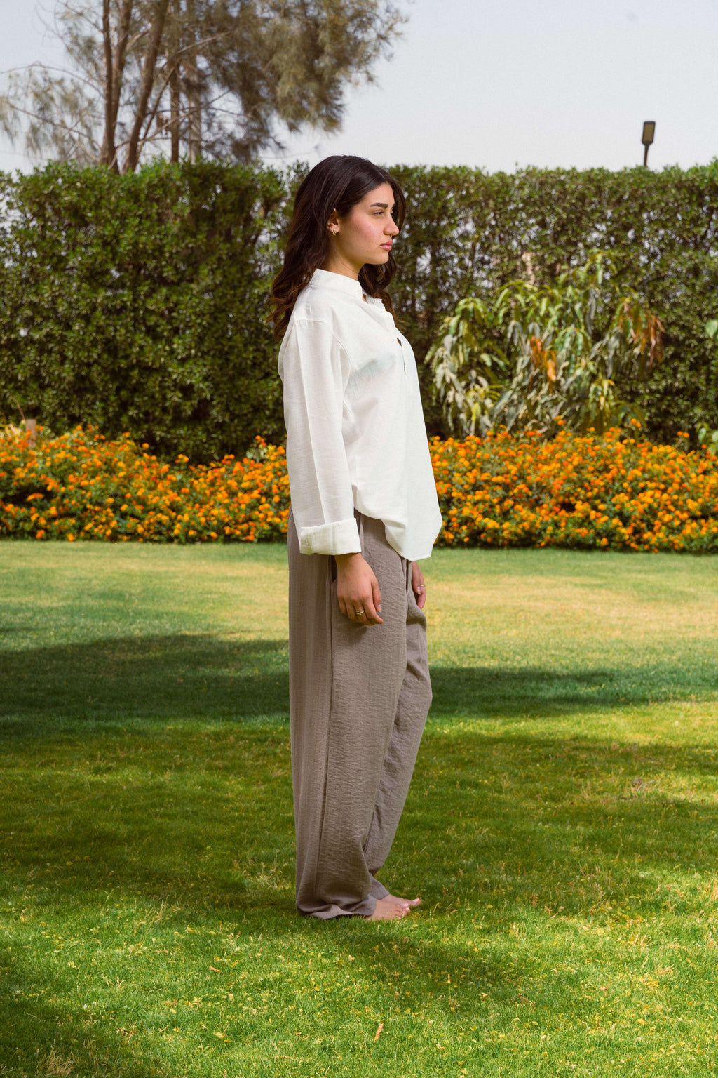 Brown Linen Pants