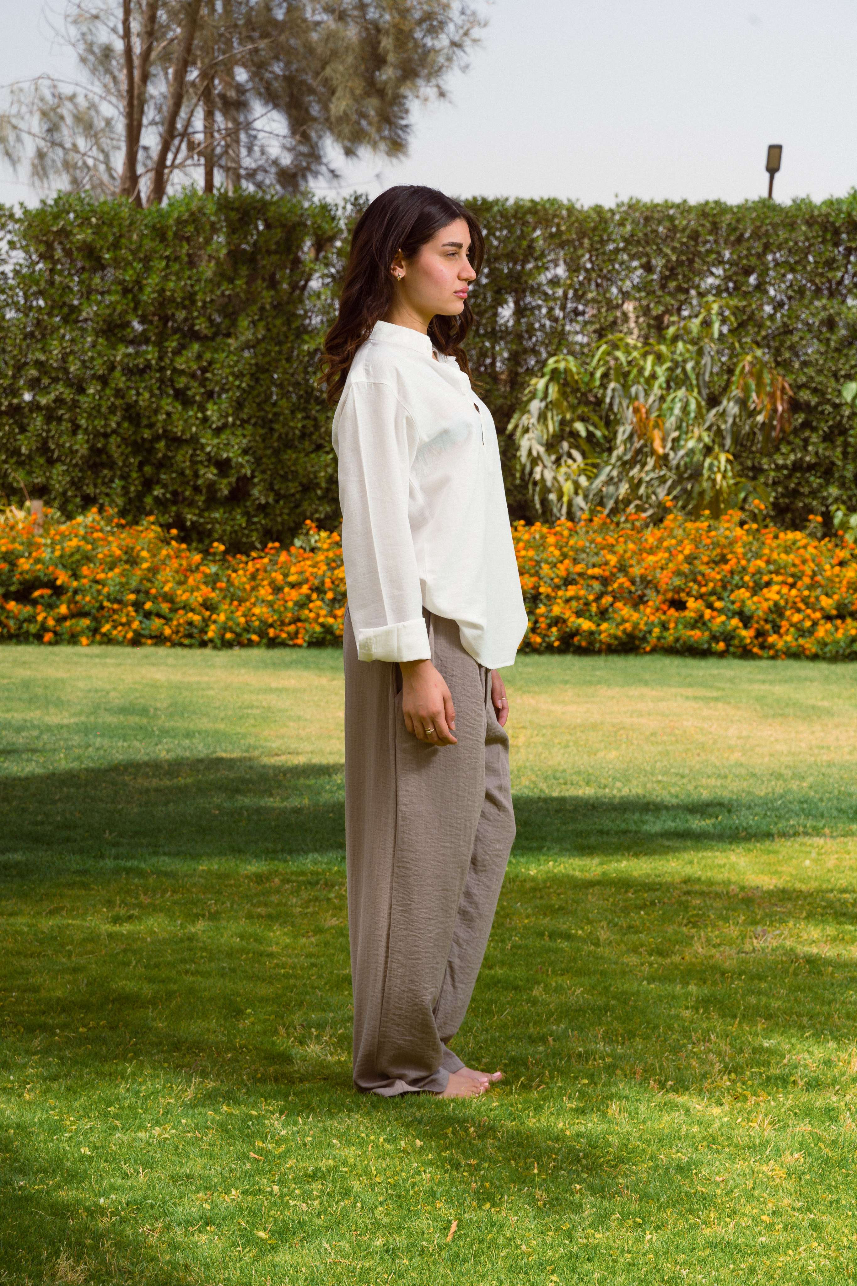 Brown Linen Pants